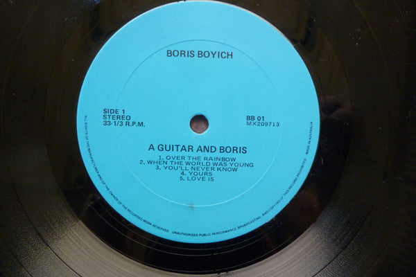 Boris Boyich – A Guitar And Boris LP vinyl record, image 3 of 4