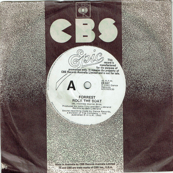 Forrest – Rock The Boat 7" vinyl record, image 4 of 4