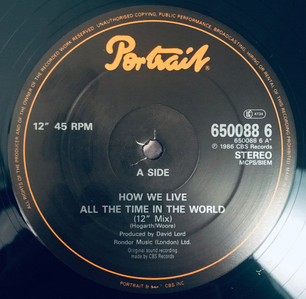 How We Live – All The Time In The World 12" vinyl record, image 3 of 4