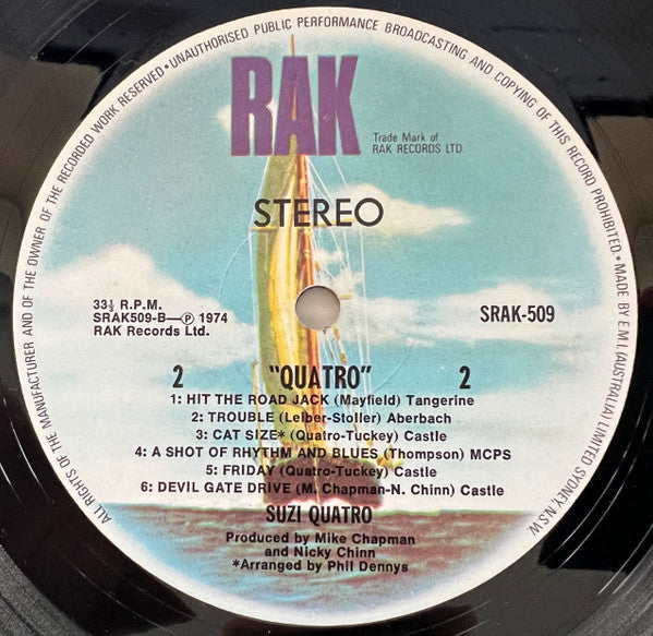 Suzi Quatro – Quatro LP vinyl record, image 4 of 4