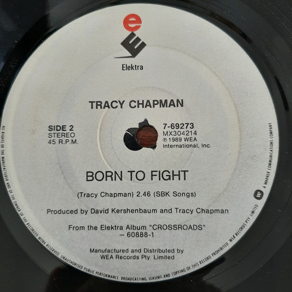Tracy Chapman – Crossroads / Born To Fight 7" vinyl record, image 2 of 3