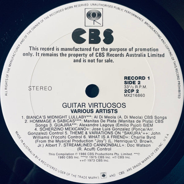 Various – Guitar Virtuosos (2xLP) LP vinyl record, image 4 of 6