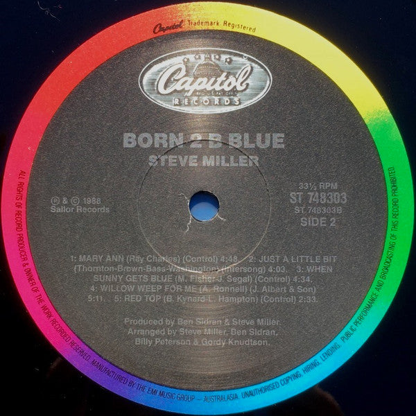 Steve Miller – Born 2 B Blue LP vinyl record, image 4 of 4