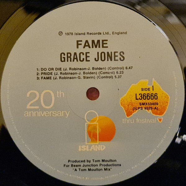 Grace Jones – Fame LP vinyl record, image 4 of 5