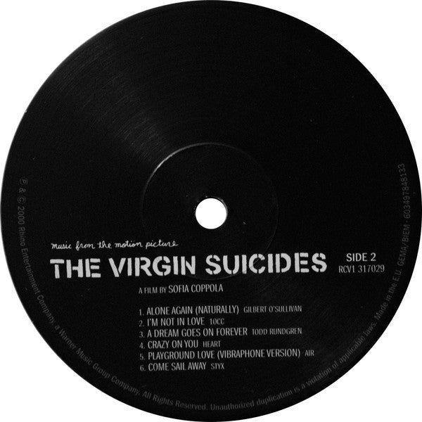 Various – The Virgin Suicides (Music From The Motion Picture) LP vinyl record, image 4 of 6