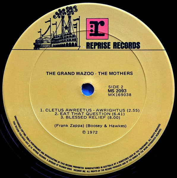 The Mothers – The Grand Wazoo LP vinyl record, image 5 of 5