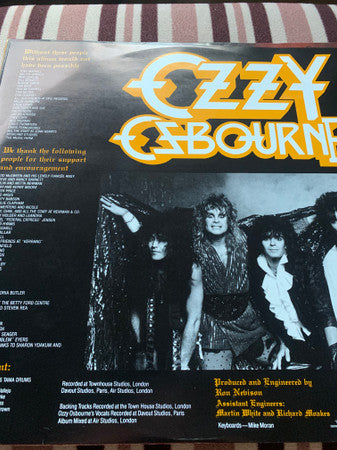 Ozzy Osbourne – The Ultimate Sin LP vinyl record, image 4 of 4