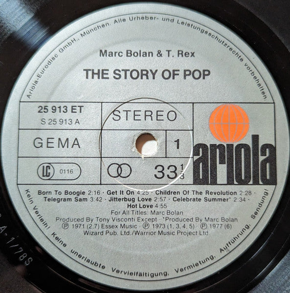 Marc Bolan, T. Rex – The Story Of Pop: Marc Bolan & T. Rex LP vinyl record, image 3 of 5