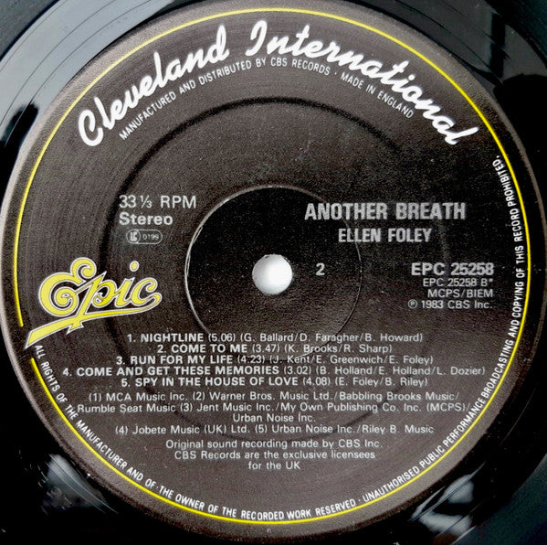 Ellen Foley – Another Breath LP vinyl record, image 4 of 6