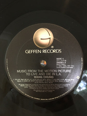 Wang Chung – To Live And Die In L.A., Original Motion Picture Soundtrack LP vinyl record, image 3 of 4