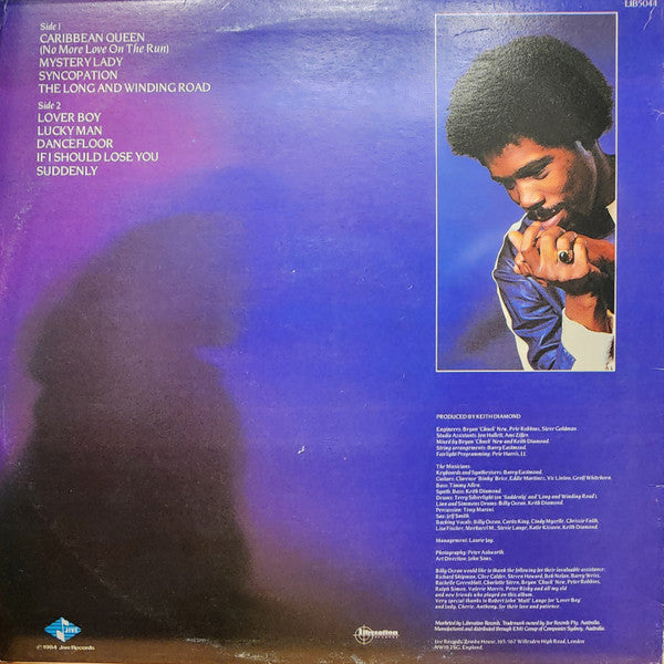 Billy Ocean – Suddenly LP vinyl record, image 2 of 4