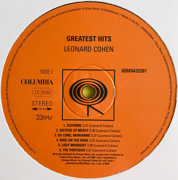 Leonard Cohen – Greatest Hits LP vinyl record, image 3 of 10