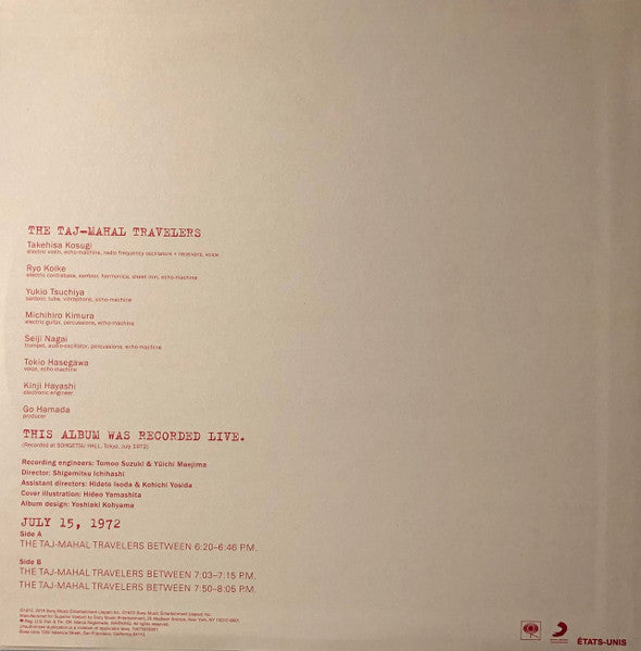 The Taj-Mahal Travellers – July 15, 1972 LP vinyl record, image 2 of 10