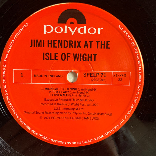 Jimi Hendrix – Isle Of Wight LP vinyl record, image 4 of 5