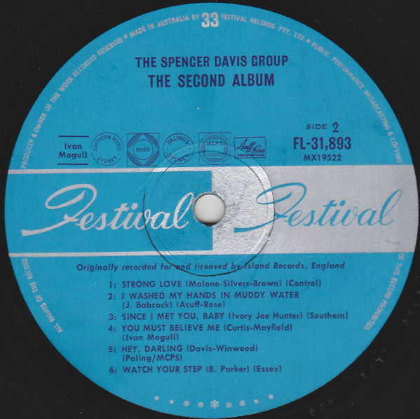 The Spencer Davis Group – The Second Album LP vinyl record, image 4 of 4