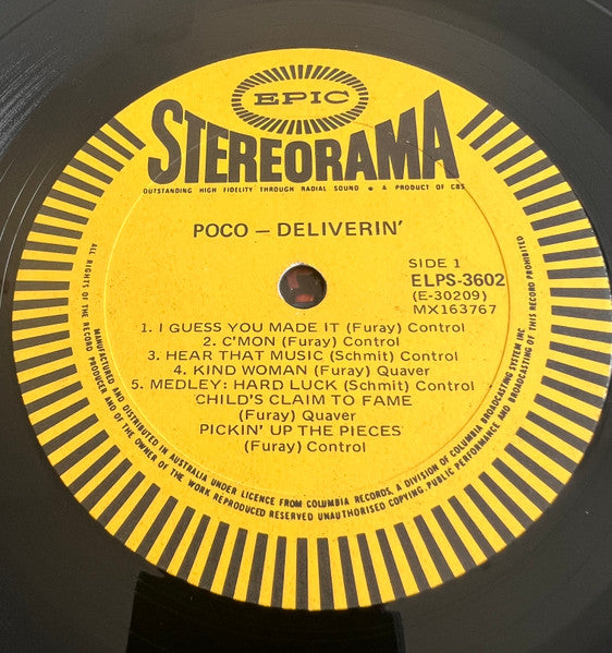 Poco – Deliverin' LP vinyl record, image 3 of 4