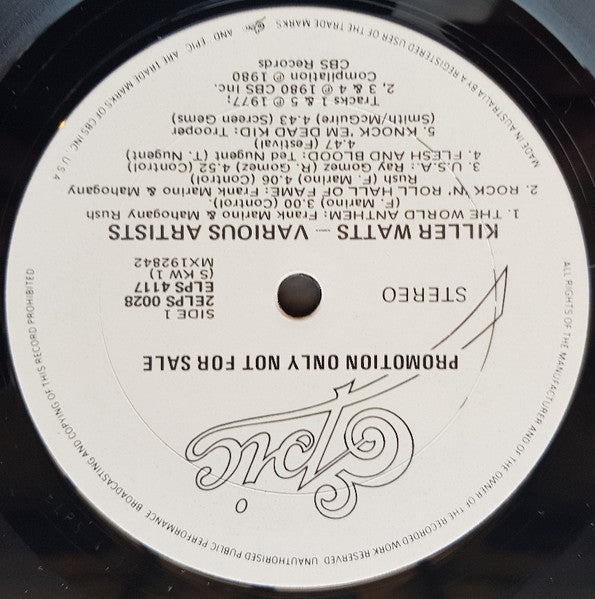 Various – Killer Watts (2xLP) LP vinyl record, image 3 of 6