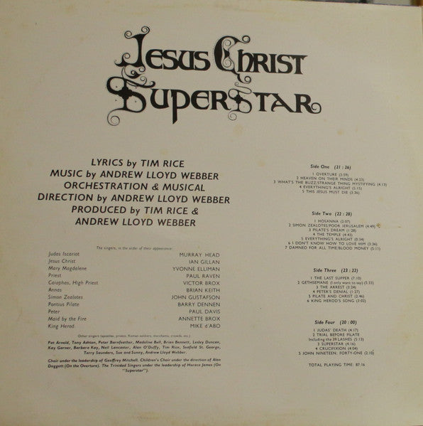 Andrew Lloyd Webber, Tim Rice – Jesus Christ Superstar (A Rock Opera) (2xLP) LP vinyl record, image 2 of 8