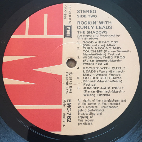 The Shadows – Rockin' With Curly Leads LP vinyl record, image 4 of 4