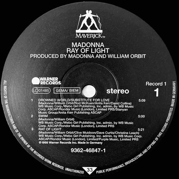 Madonna – Ray Of Light (2xLP) LP vinyl record, image 3 of 10