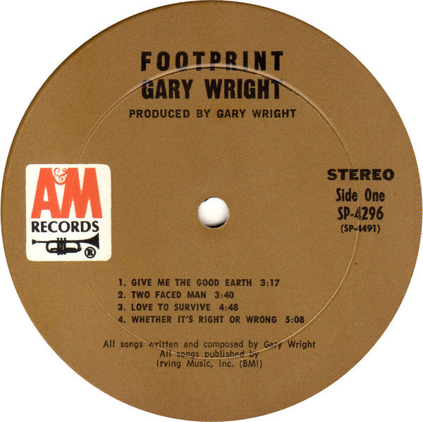 Gary Wright – Footprint LP vinyl record, image 3 of 4