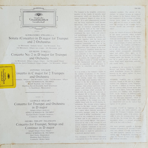 Adolf Scherbaum – Five Famous Concertos For Trumpet LP vinyl record, image 2 of 4