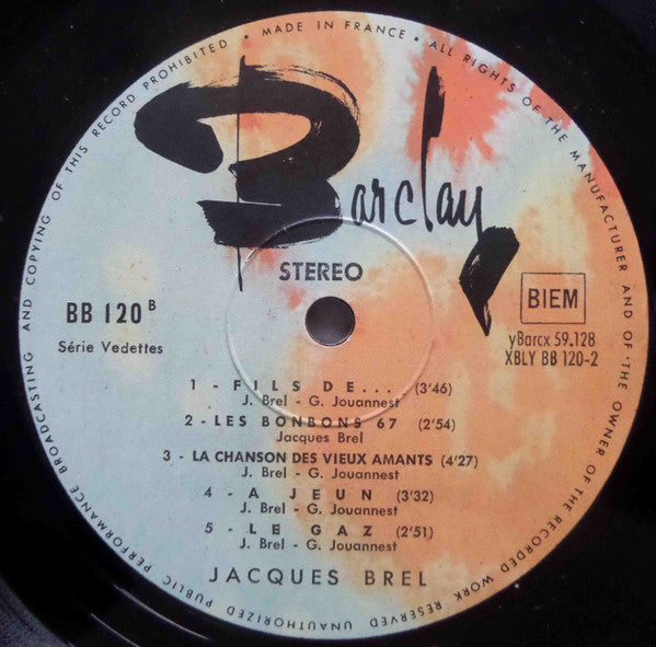 Jacques Brel – Jacques Brel 67 LP vinyl record, image 6 of 6