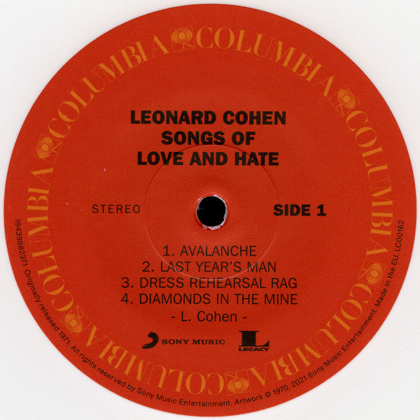 Leonard Cohen – Songs Of Love And Hate LP vinyl record, image 4 of 10