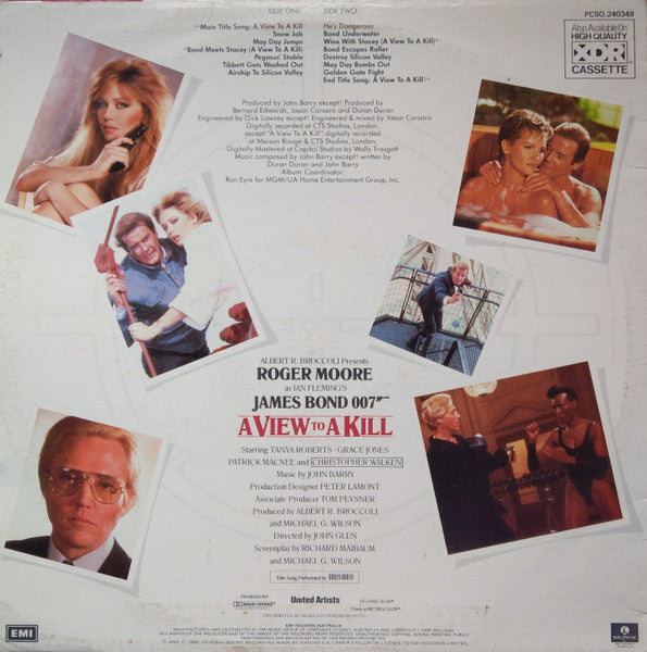 John Barry – A View To A Kill (Original Motion Picture Soundtrack) LP vinyl record, image 2 of 4