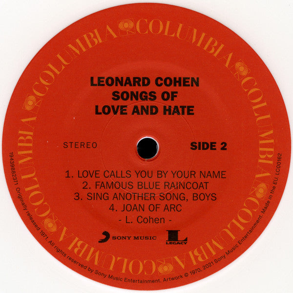 Leonard Cohen – Songs Of Love And Hate LP vinyl record, image 5 of 10
