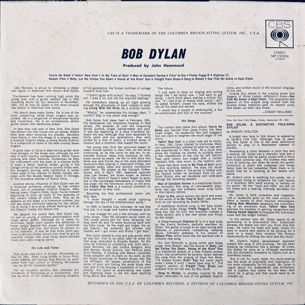 Bob Dylan – Bob Dylan LP vinyl record, image 2 of 4