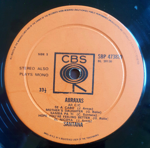 Santana – Abraxas LP vinyl record, image 4 of 4