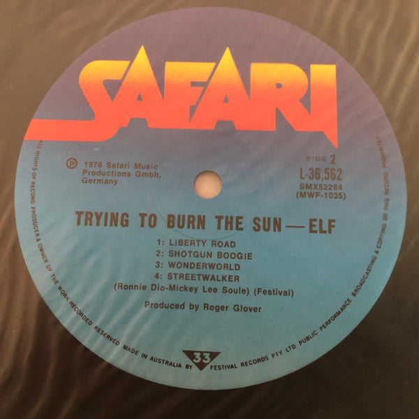ELF – Trying To Burn The Sun LP vinyl record, image 4 of 6