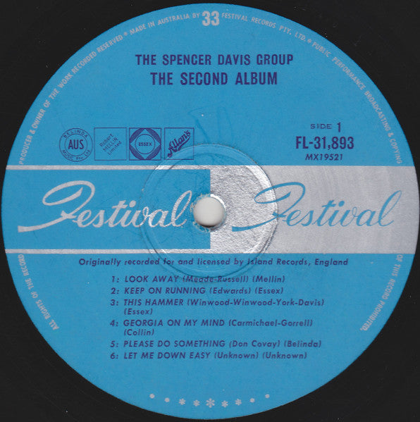 The Spencer Davis Group – The Second Album LP vinyl record, image 3 of 4