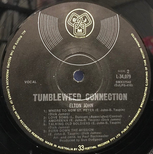 Elton John – Tumbleweed Connection LP vinyl record, image 4 of 10