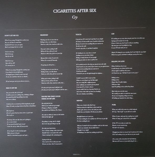 Cigarettes After Sex – Cry LP vinyl record, image 3 of 9