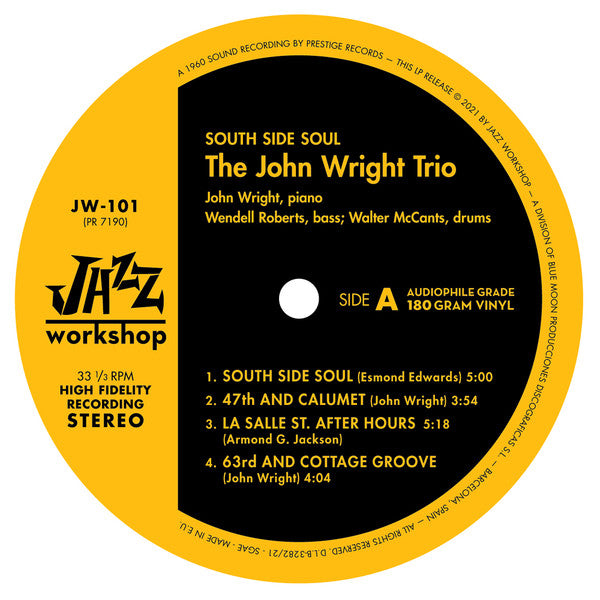 The John Wright Trio – South Side Soul LP vinyl record, image 2 of 3
