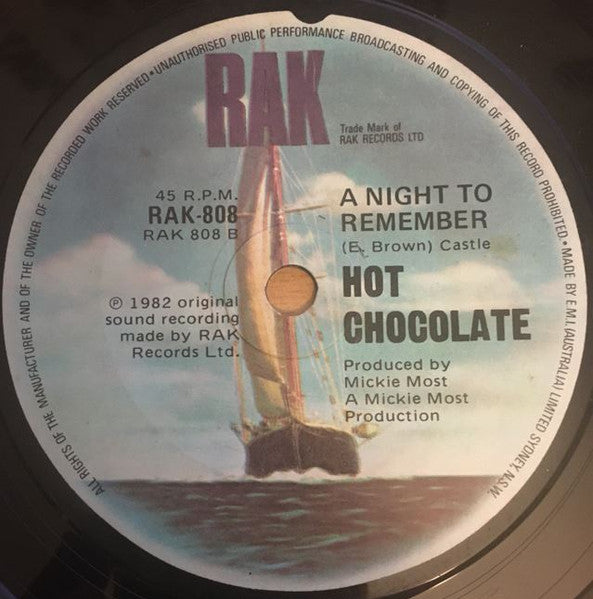 Hot Chocolate – Chances 7" vinyl record, image 2 of 2