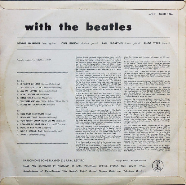 The Beatles – With The Beatles LP vinyl record, image 2 of 4