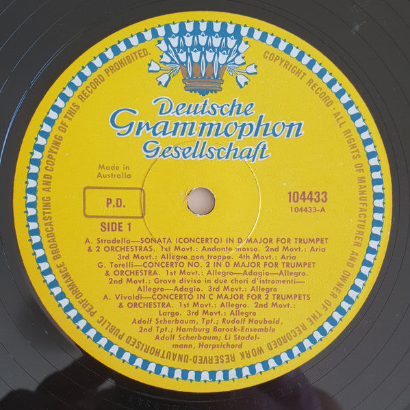 Adolf Scherbaum – Five Famous Concertos For Trumpet LP vinyl record, image 3 of 4