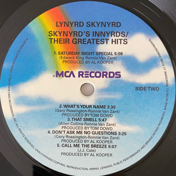 Lynyrd Skynyrd – Skynyrd's Innyrds / Their Greatest Hits LP vinyl record, image 4 of 4