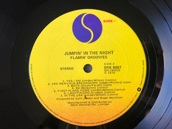 The Flamin' Groovies – Jumpin' In The Night LP vinyl record, image 6 of 6