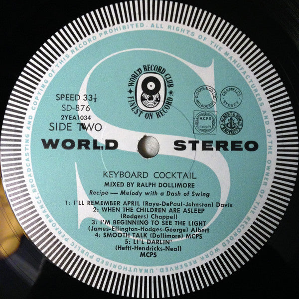 Ralph Dollimore – Keyboard Cocktail LP vinyl record, image 4 of 7