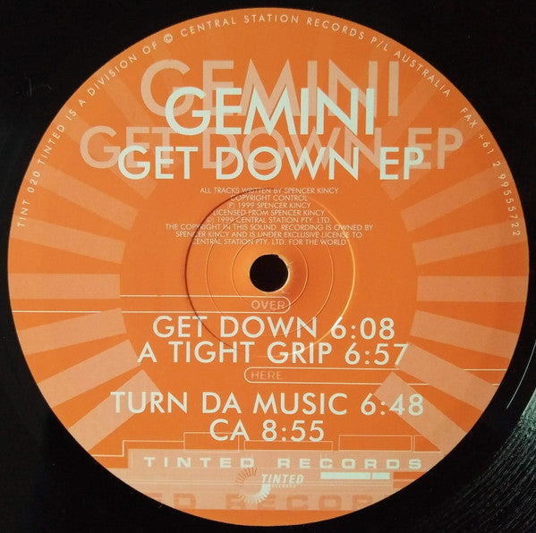 Gemini – Get Down EP 12" vinyl record, image 1 of 2