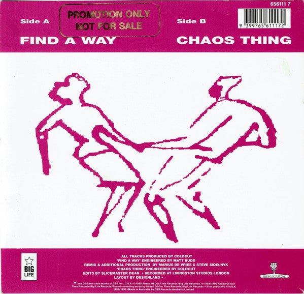 Coldcut, Queen Latifah – Find A Way 7" vinyl record, image 3 of 5