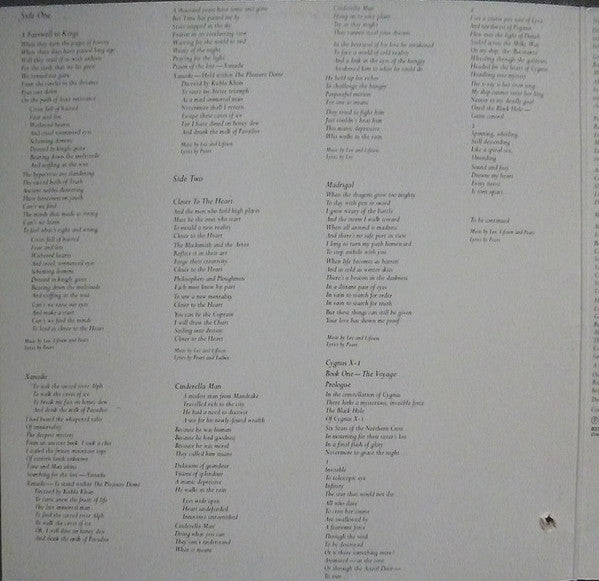 Rush – A Farewell To Kings LP vinyl record, image 2 of 6