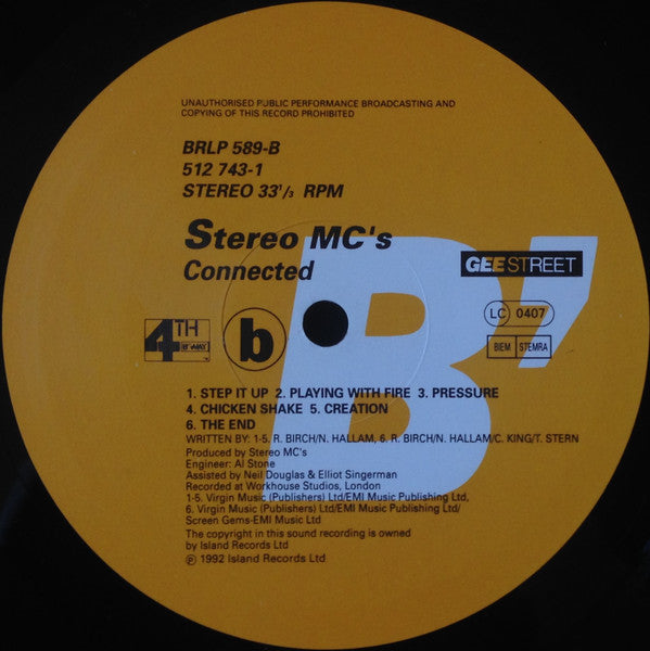 Stereo MC's – Connected LP vinyl record, image 4 of 6