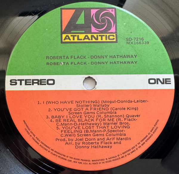 Roberta Flack, Donny Hathaway – Roberta Flack & Donny Hathaway LP vinyl record, image 3 of 4