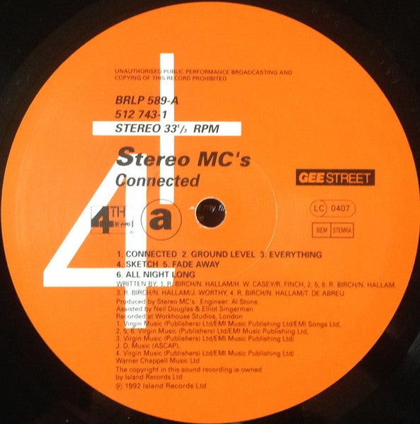 Stereo MC's – Connected LP vinyl record, image 3 of 6