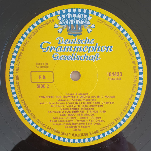 Adolf Scherbaum – Five Famous Concertos For Trumpet LP vinyl record, image 4 of 4
